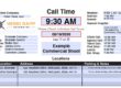 Download Free Call Sheet Template